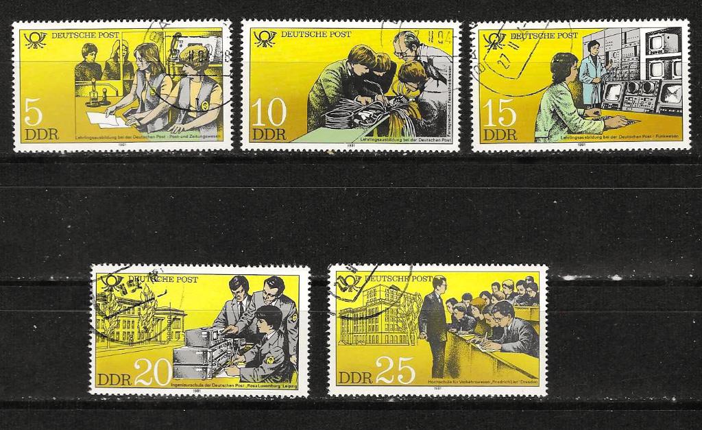 DDR 2583-2587, Ophalen of Verzenden, DDR, Gestempeld
