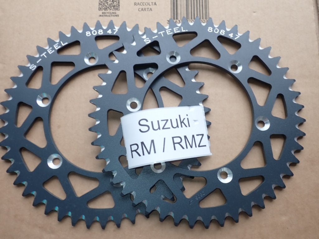 Suzuki RM RMZ 125 250 450 47T Achter Tandwiel 2 stuks, Verzenden