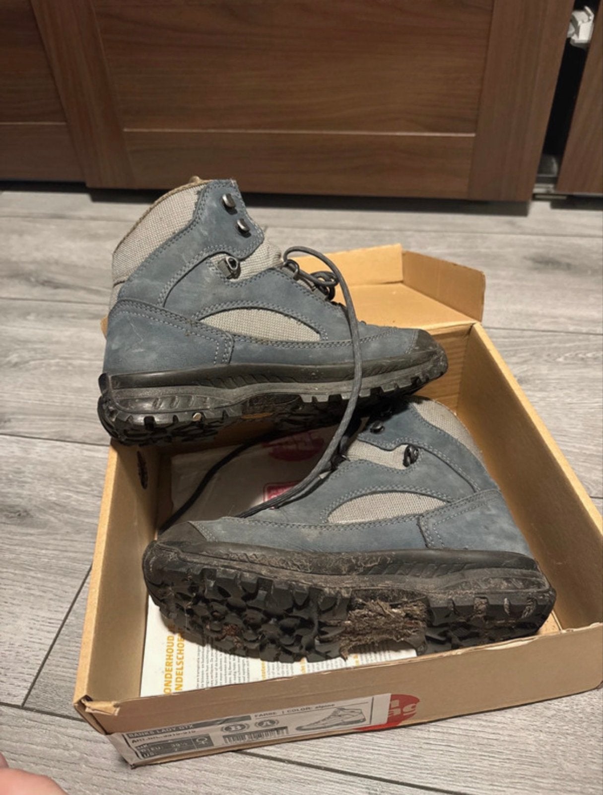 Hanwag Banks Lady GTX wandelschoenen grijsblauw maat 39,5, Sport en Fitness, Bergsport en Wandelen, Ophalen of Verzenden, Gebruikt