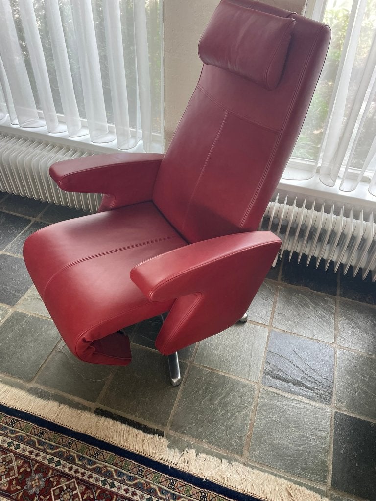 Leolux leren relax fauteuil, Huis en Inrichting, Fauteuils, Ophalen, Gebruikt, 75 tot 100 cm, 75 tot 100 cm