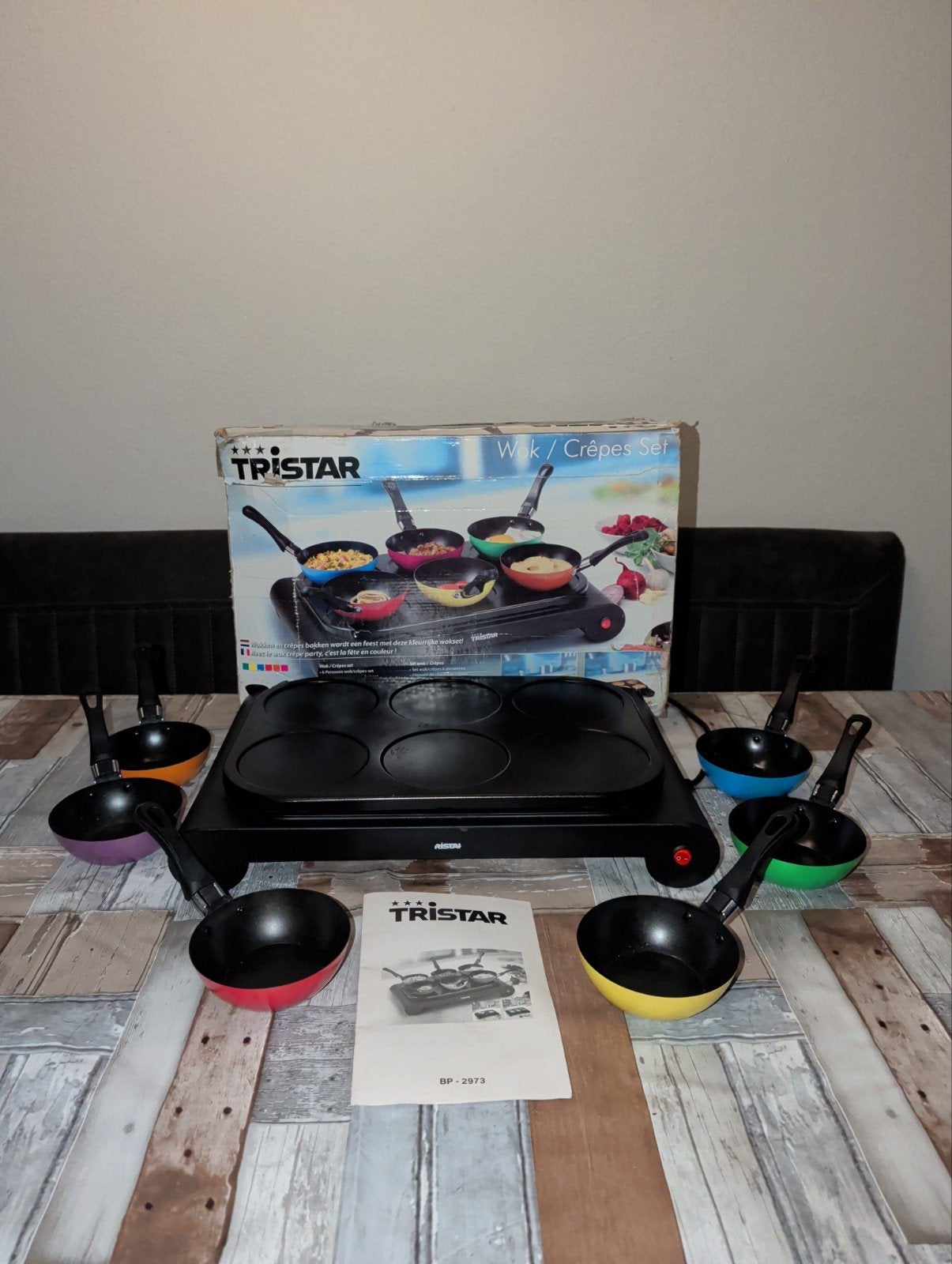 Tristar BP-2973 Wok Set, pannenkoeken, Ophalen of Verzenden, Gebruikt, 4 t/m 7 personen