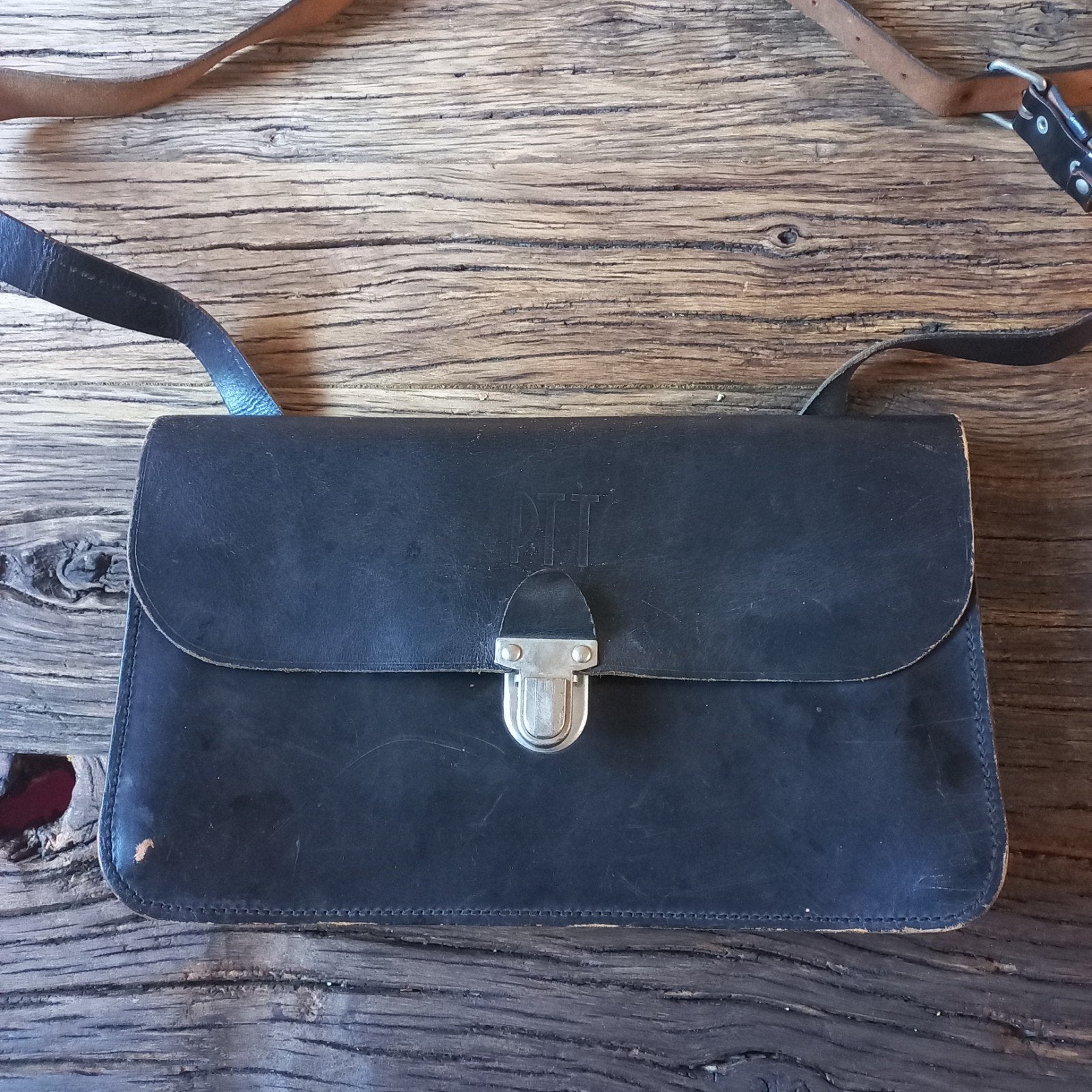 PTT tas, Sieraden, Tassen en Uiterlijk, Tassen | Schoudertassen, Ophalen of Verzenden, Zo goed als nieuw, Zwart