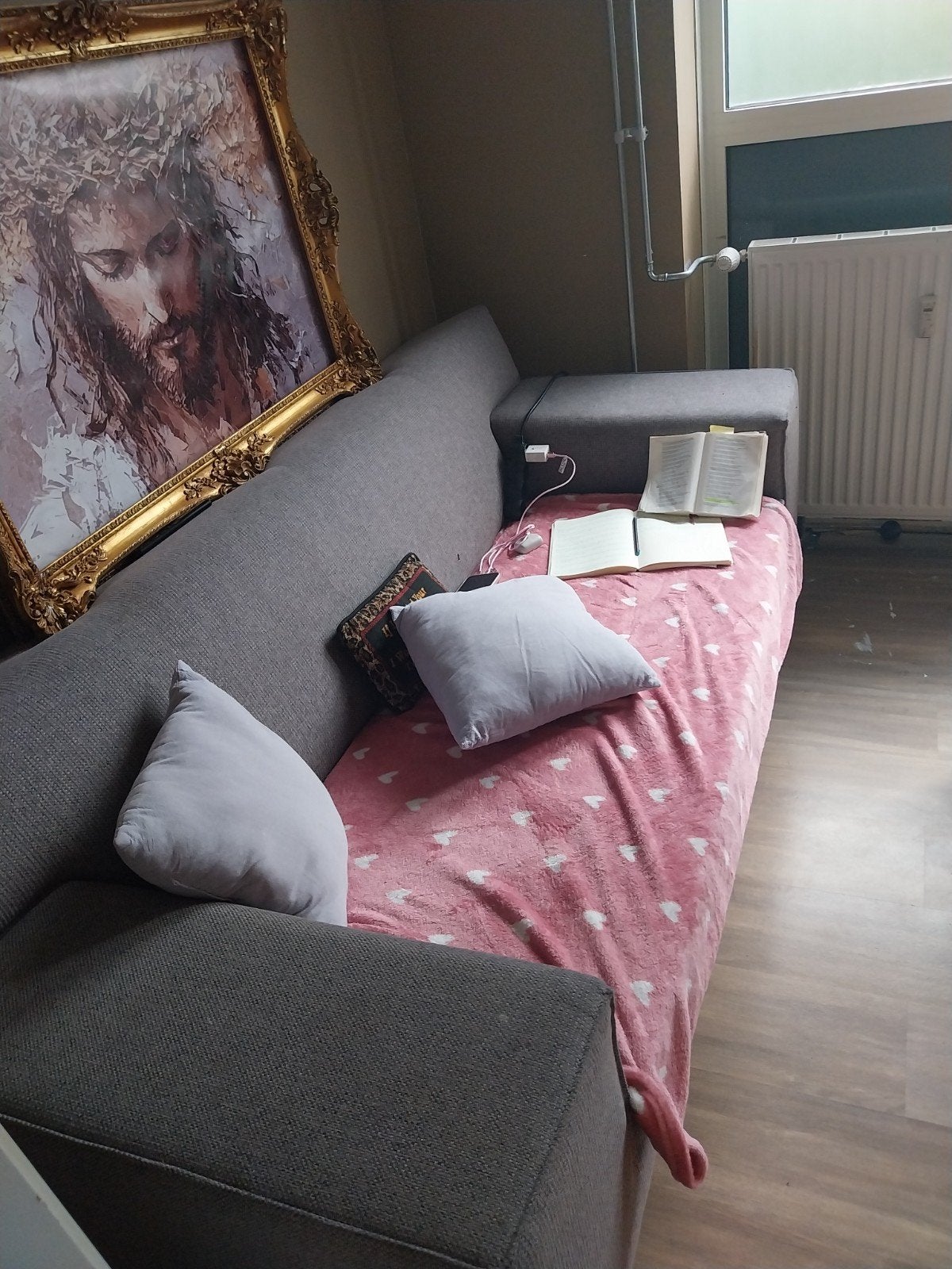 Gratis af te halen: Comfortabele bank, Gebruikt, Tweepersoons, 75 tot 100 cm, Ophalen of Verzenden