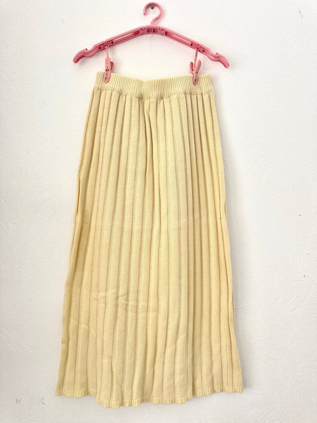 Gele gebreide lange jurk, Geel, Ophalen of Verzenden, Zo goed als nieuw, Maat 34 (XS) of kleiner