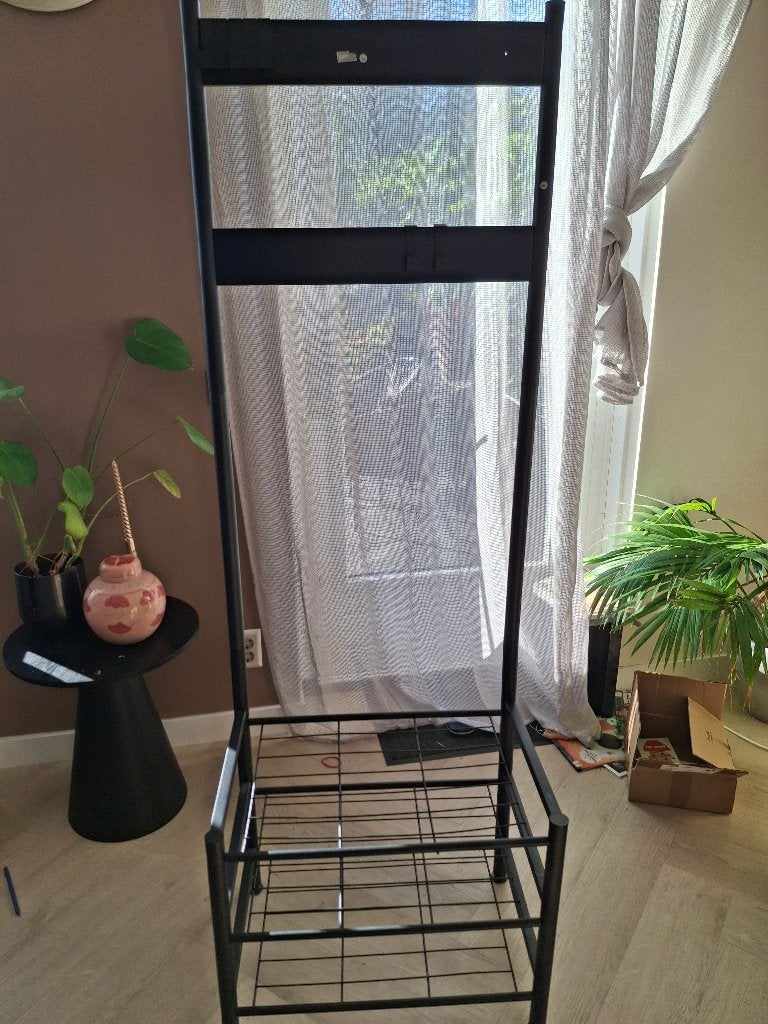 Staande kapstok met schoenenrek en 7 haken, Huis en Inrichting, Ophalen, Zo goed als nieuw, Metaal, Staande kapstok