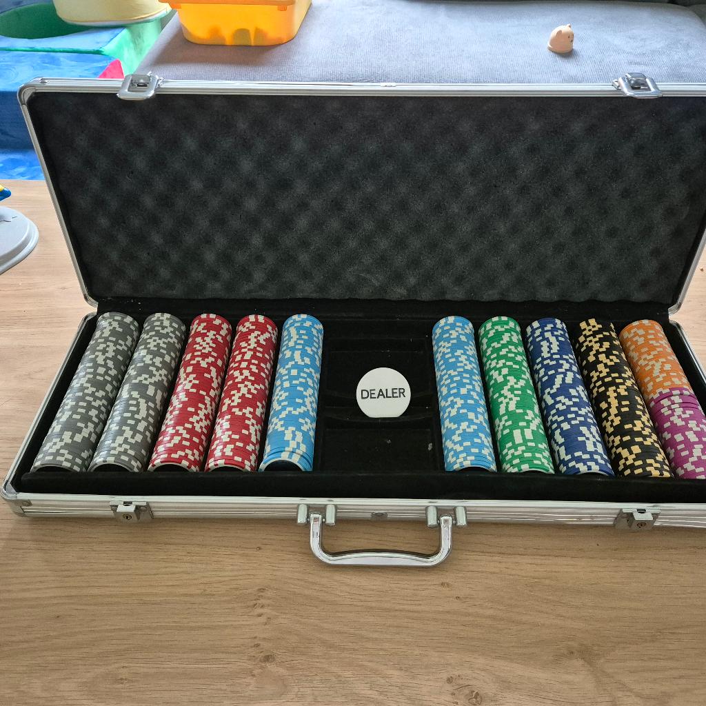 Pokerfiches set, Hobby en Vrije tijd, Ophalen of Verzenden, Zo goed als nieuw