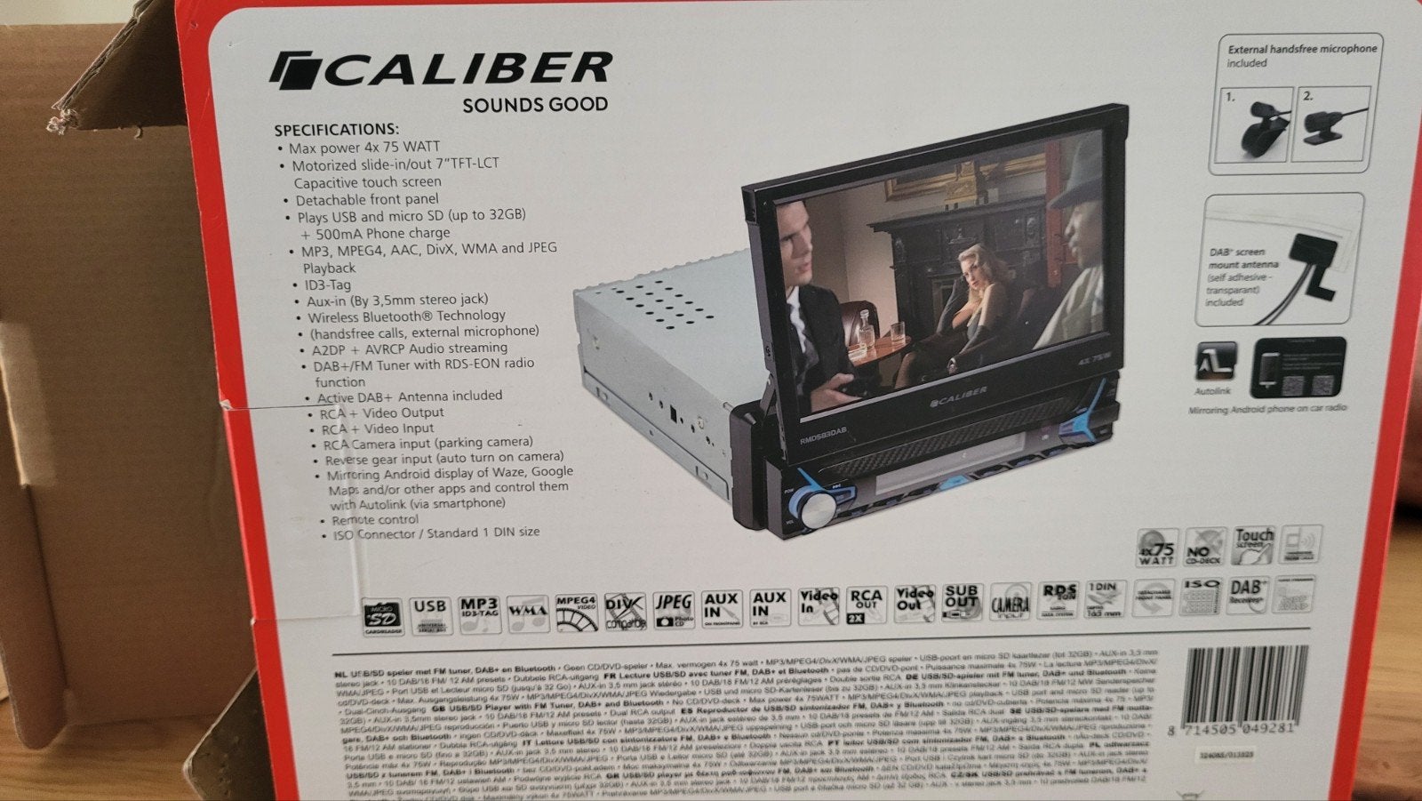 Nieuwe Caliber autoradio, model RMD 583DAB, met touchscreen, Auto diversen, Autoradio's, Ophalen of Verzenden