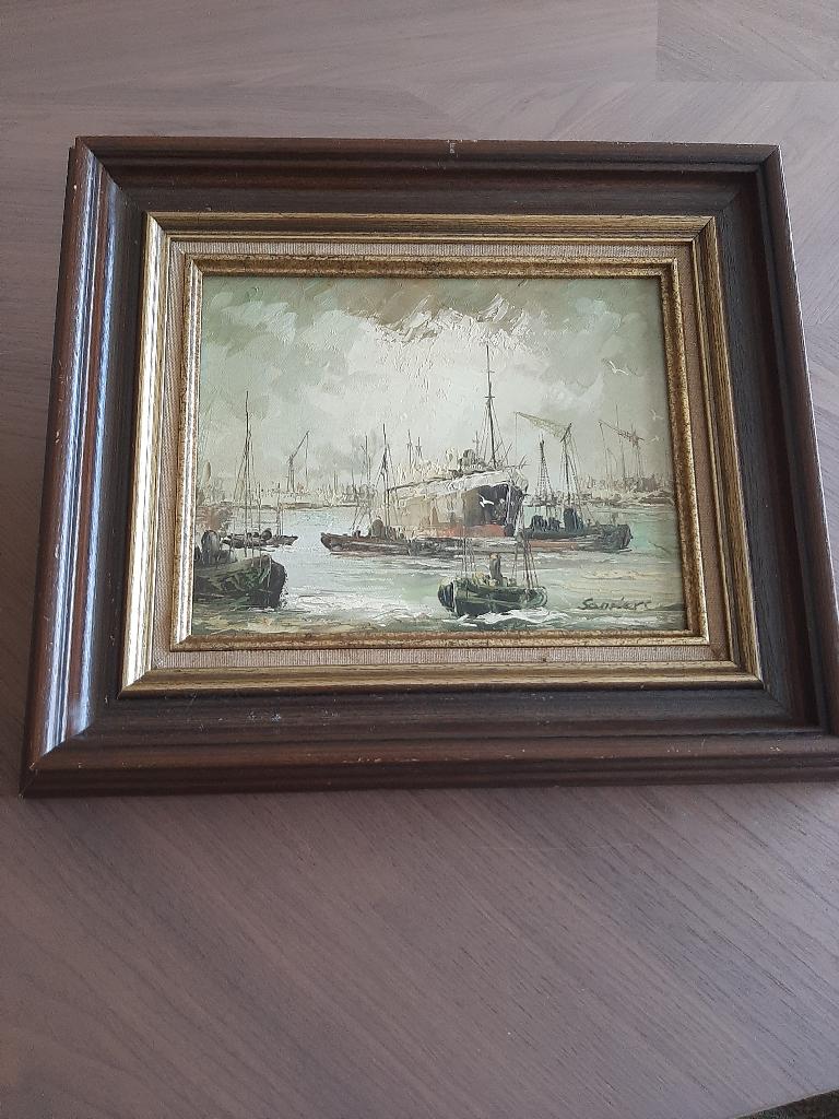 Klein schilderij "maritiem tafereel", Verzenden