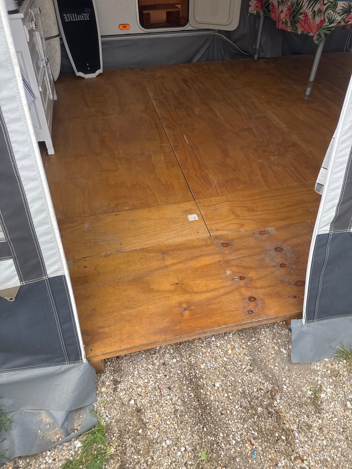 Houten vloerdelen voor voortent of luifel caravan, Caravans en Kamperen, Ophalen of Verzenden, Gebruikt