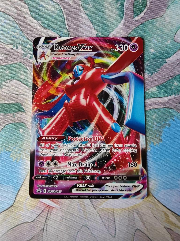 Pokemon black star promo deoxys vmax swsh267, Ophalen of Verzenden, Nieuw, Losse kaart, Foil