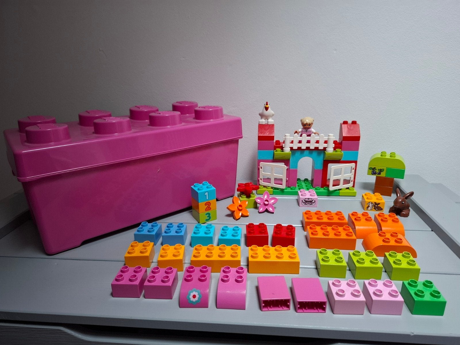 Lego Duplo Roze  All in One Opbergdoos 10571, Ophalen of Verzenden, Zo goed als nieuw, Duplo