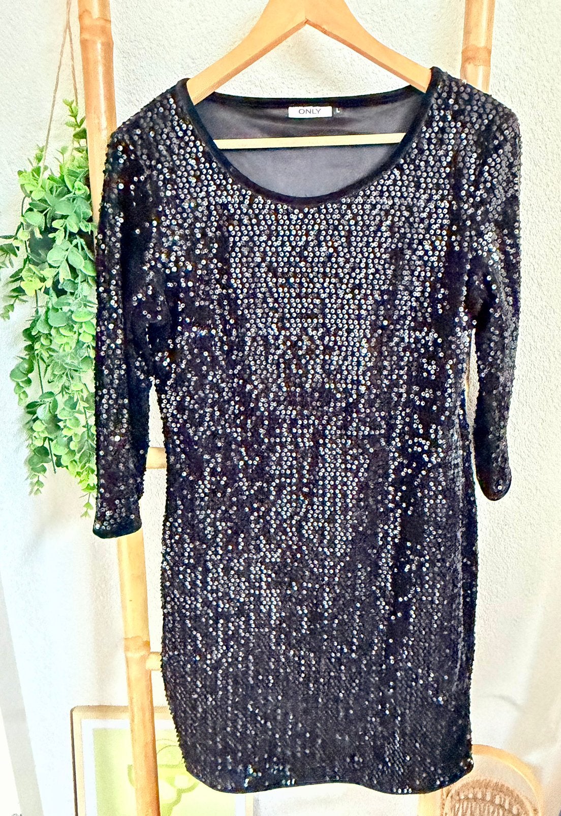 Only pailletten jurk maat L, Kleding | Dames, Zwart, Maat 42/44 (L), Ophalen of Verzenden, Zo goed als nieuw
