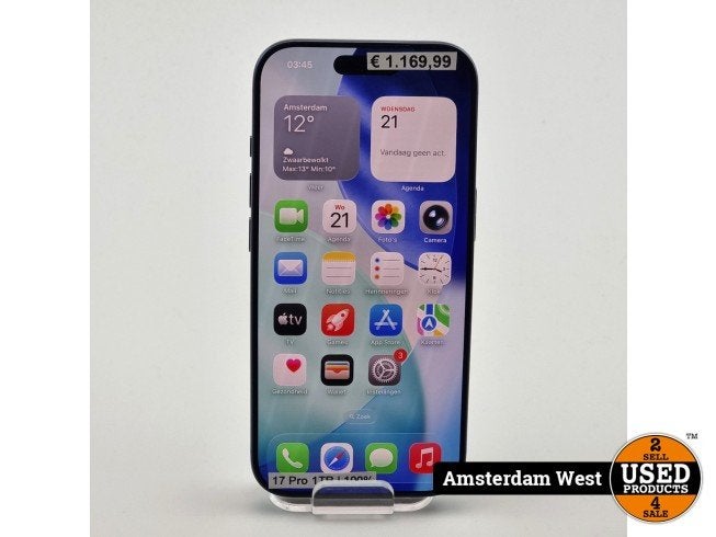 iPhone 17 Pro 1TB Blauw | Accu: 100% | Apple Garantie, Apple, Zo goed als nieuw, Support@apple.com, One Apple Park Way
Cupertino, CA 95014
United States