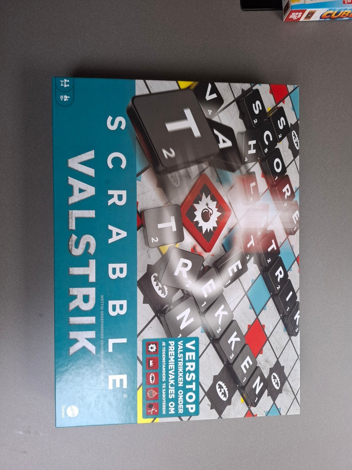 Scrabble Valstrik Bordspel - Saboteer je tegenstanders!, Een of twee spelers, Ophalen of Verzenden, Zo goed als nieuw