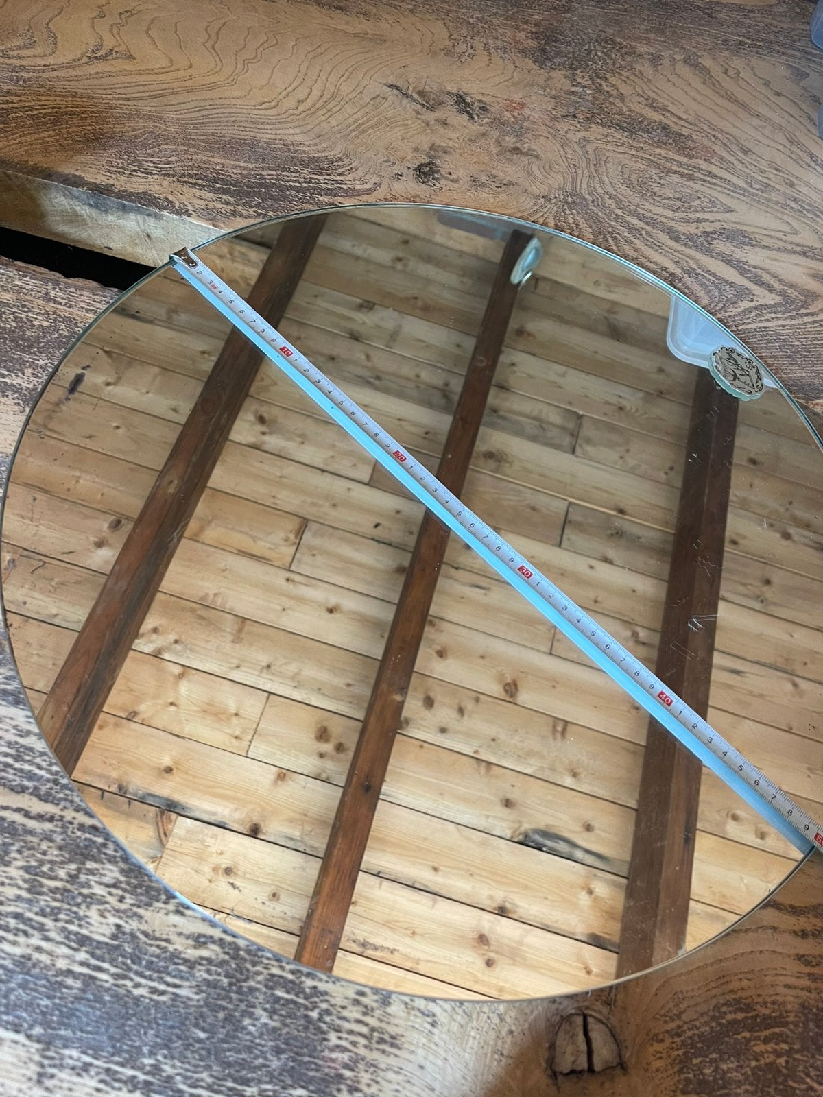 3x Ronde vintage spiegel van merk Swallow, Ophalen, Rond, Minder dan 50 cm