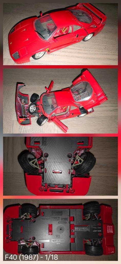 Bburago Ferrari F40 (1987), Ophalen of Verzenden, Gebruikt, Auto, Bburago