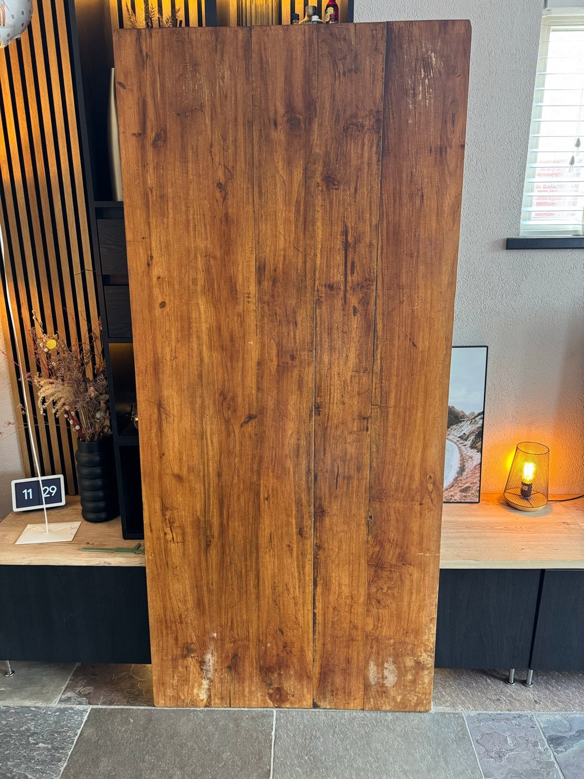 Massief hardhouten blad - Teak, Ophalen, 25 tot 50 mm, Eiken, Plank