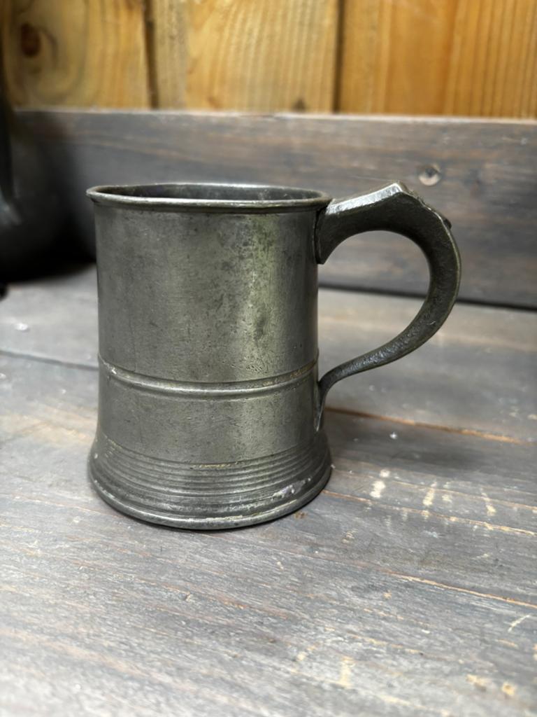 Antieke engelse tinnen  maatbeker, Antiek en Kunst, Antiek | Tin, Ophalen