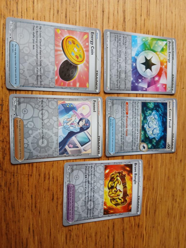 Pokémon TCG Kaarten Set: Energy Coin, Prism Energy, Fennel, Ophalen of Verzenden, Gebruikt, Meerdere kaarten