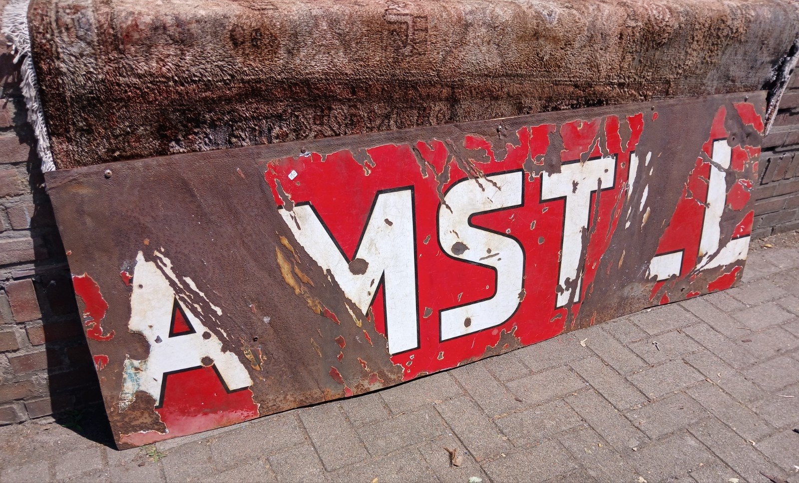 Amstel bier emaillebord, Verzamelen, Reclamebord, Gebruikt, Amsterdam, Amstel