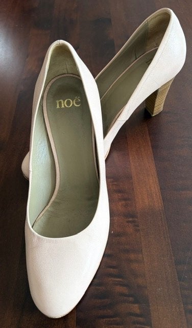 NOË dames-pumps maat 38 ecrukleur meg hoge hak (18 cm), Pumps, Verzenden, Zo goed als nieuw, Overige kleuren