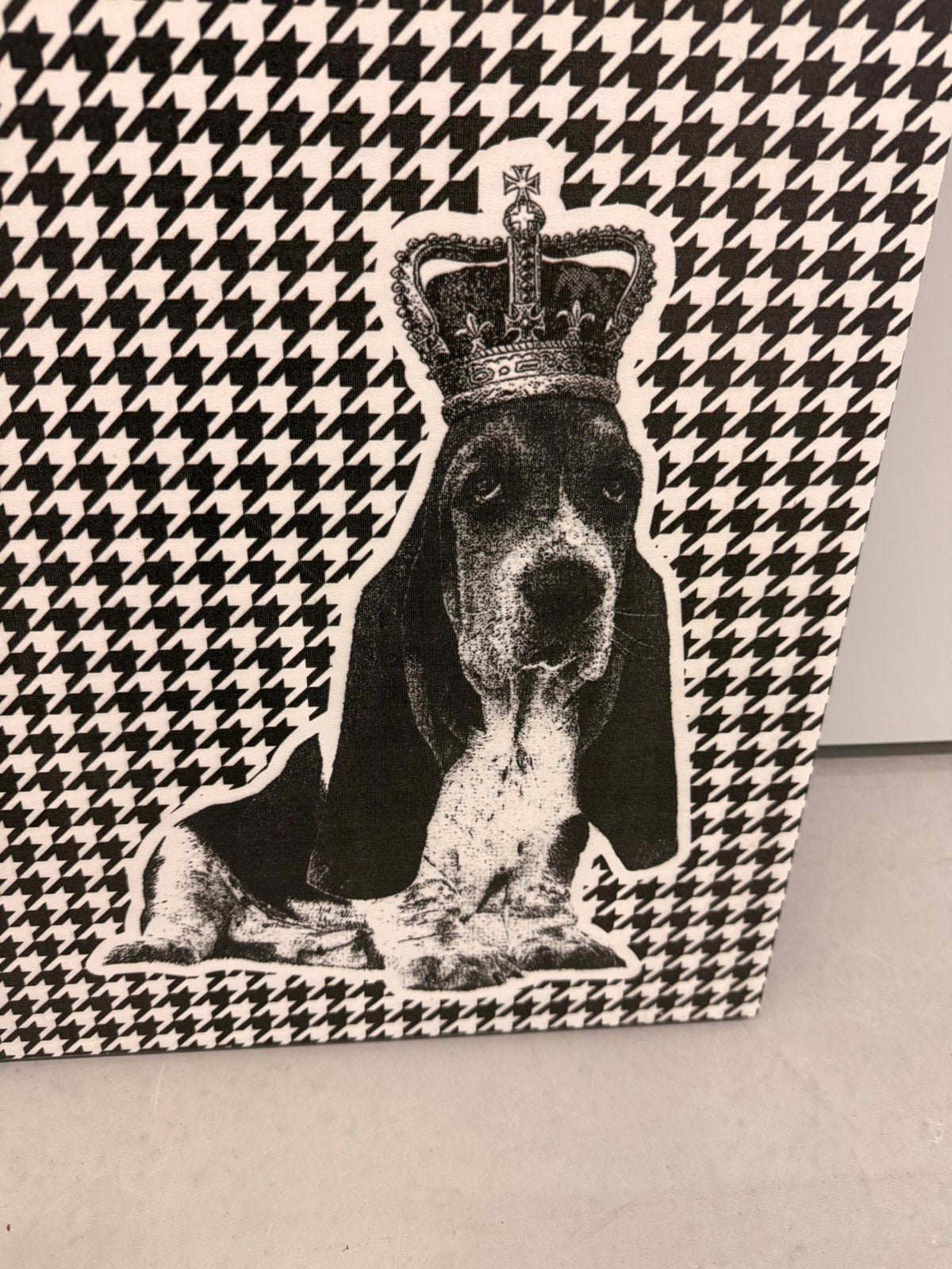 Engelse basset schilderijen, Ophalen of Verzenden, Zo goed als nieuw, 50 tot 75 cm, Schilderij
