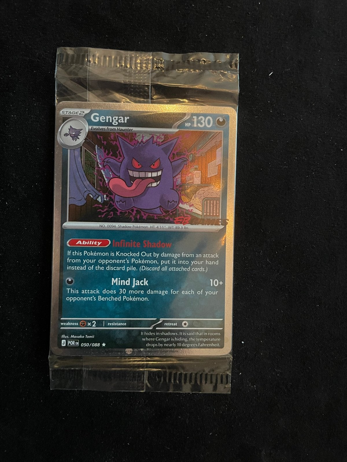 Gengar Pokémon Kaart 050/088 EB Games Promo Sealed, Ophalen of Verzenden, Nieuw, Losse kaart