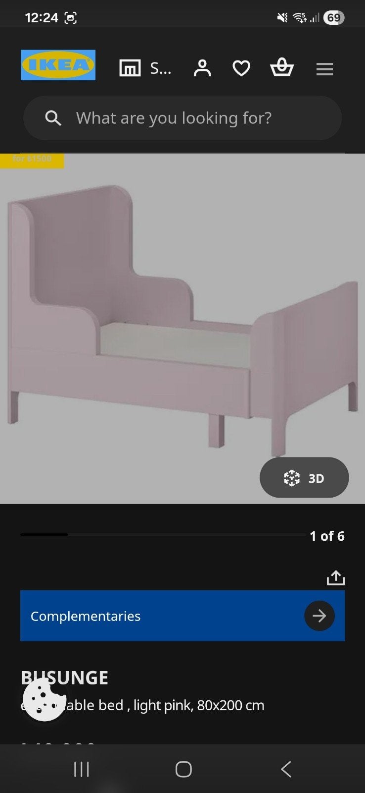 busunge ikea meegroeibed met matras, Ophalen, 70 tot 85 cm, Zo goed als nieuw, Matras
