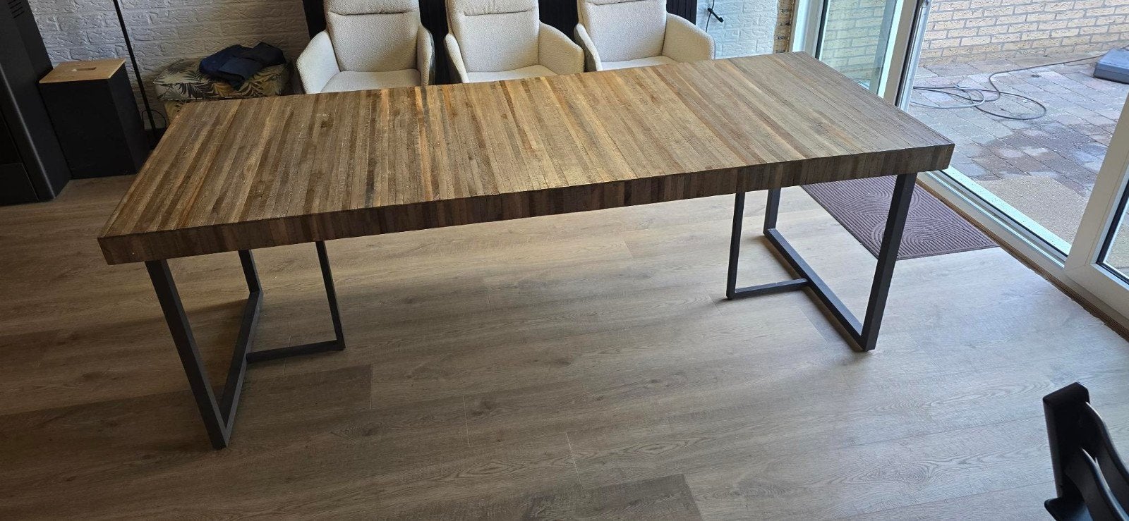 eettafel woood hout, Ophalen, Rechthoekig, 150 tot 200 cm, 50 tot 100 cm