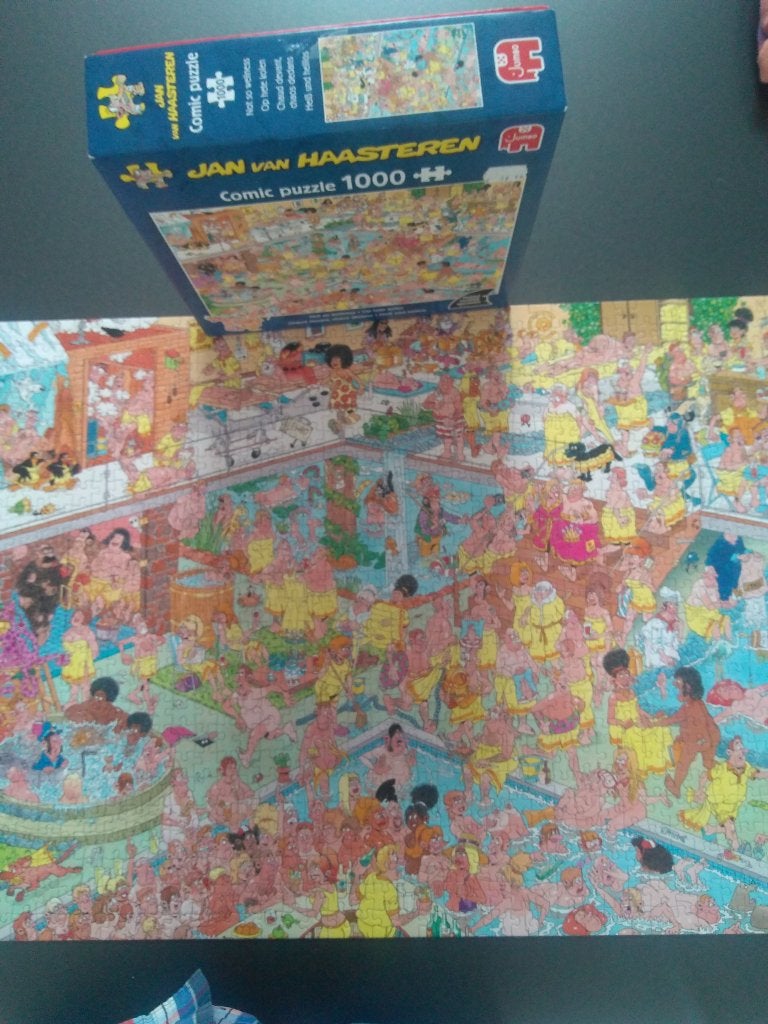 Op hete kolen Jan van Haasteren, Ophalen of Verzenden, 500 t/m 1500 stukjes, Zo goed als nieuw, Legpuzzel