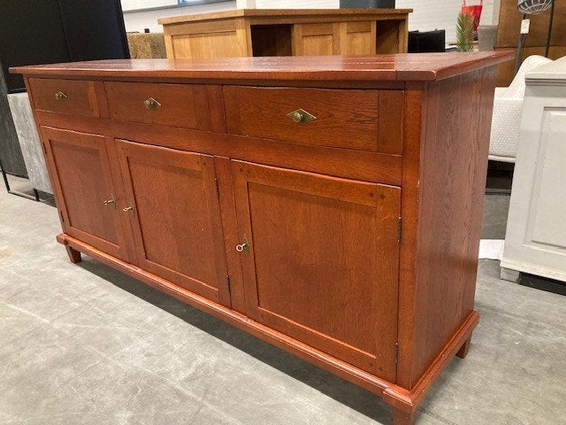dressoir kersenhout massief hout 196 x 50 cm ALS NIEUW, Ophalen, Met deur(en), 150 tot 200 cm, Zo goed als nieuw