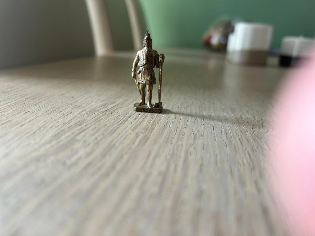Oud bronzen beeldje van een Inca krijger, Ophalen, Minder dan 20 cm, Brons, Gemerkt