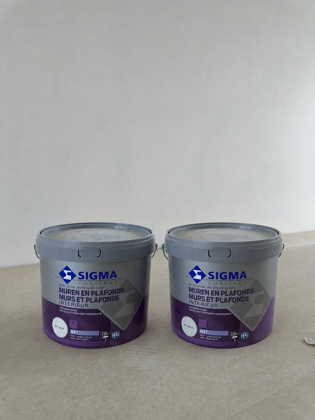 2x Sigma verfemmers - ongeopend - RAL 9010 mat, Wit, Nieuw, Ophalen of Verzenden, Verf