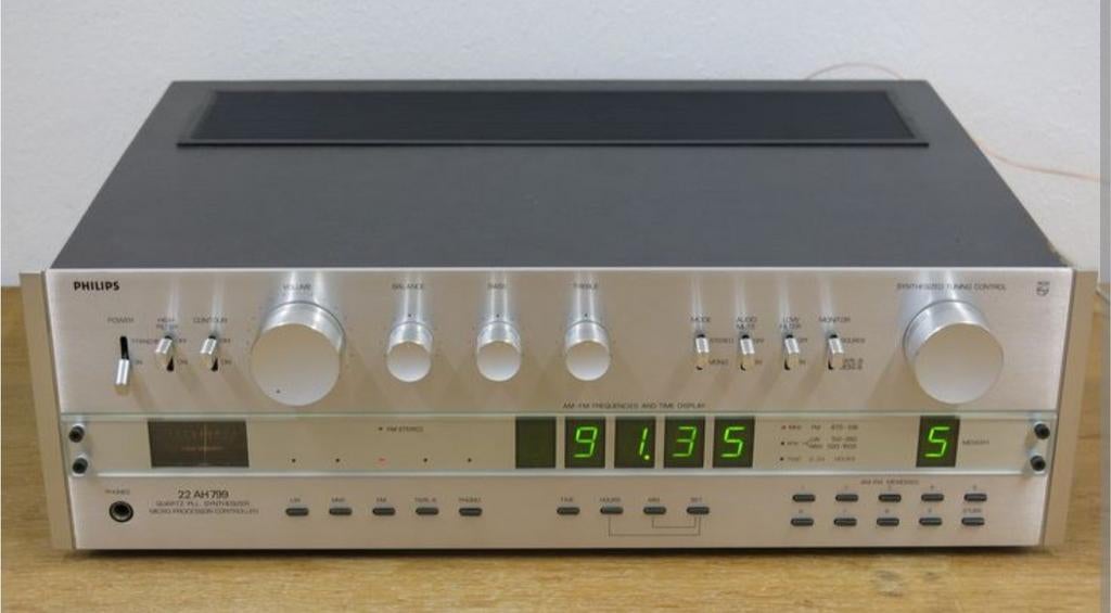 Philips 22AH799 vintage reciever 2 x 60 watt Philips NIEUWST, Ophalen of Verzenden, Minder dan 60 watt, Overige merken
