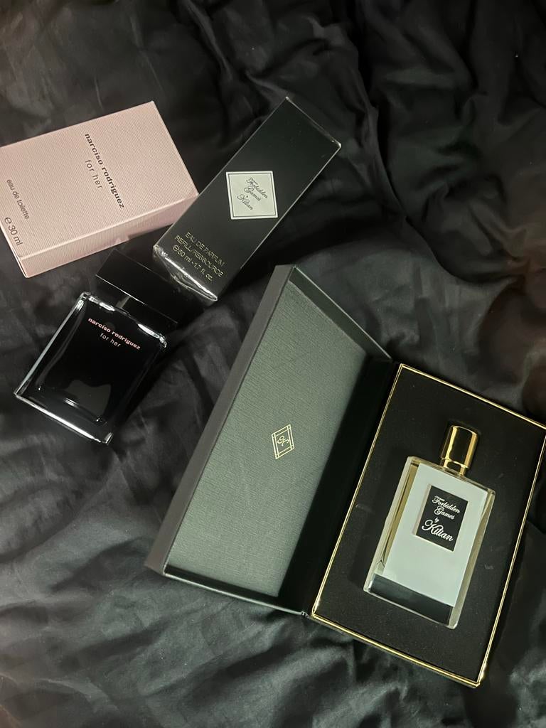 Kilian Forbidden Games + refill -“+ narcisso rodriguez, Sieraden, Tassen en Uiterlijk, Uiterlijk | Parfum, Ophalen of Verzenden