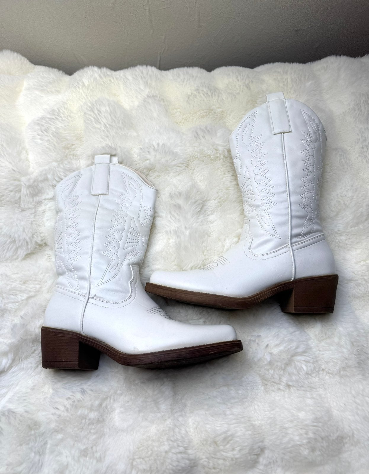 Cowboy Laarzen, Kleding | Dames, Schoenen, Hoge laarzen, Wit, Ophalen of Verzenden, Zo goed als nieuw