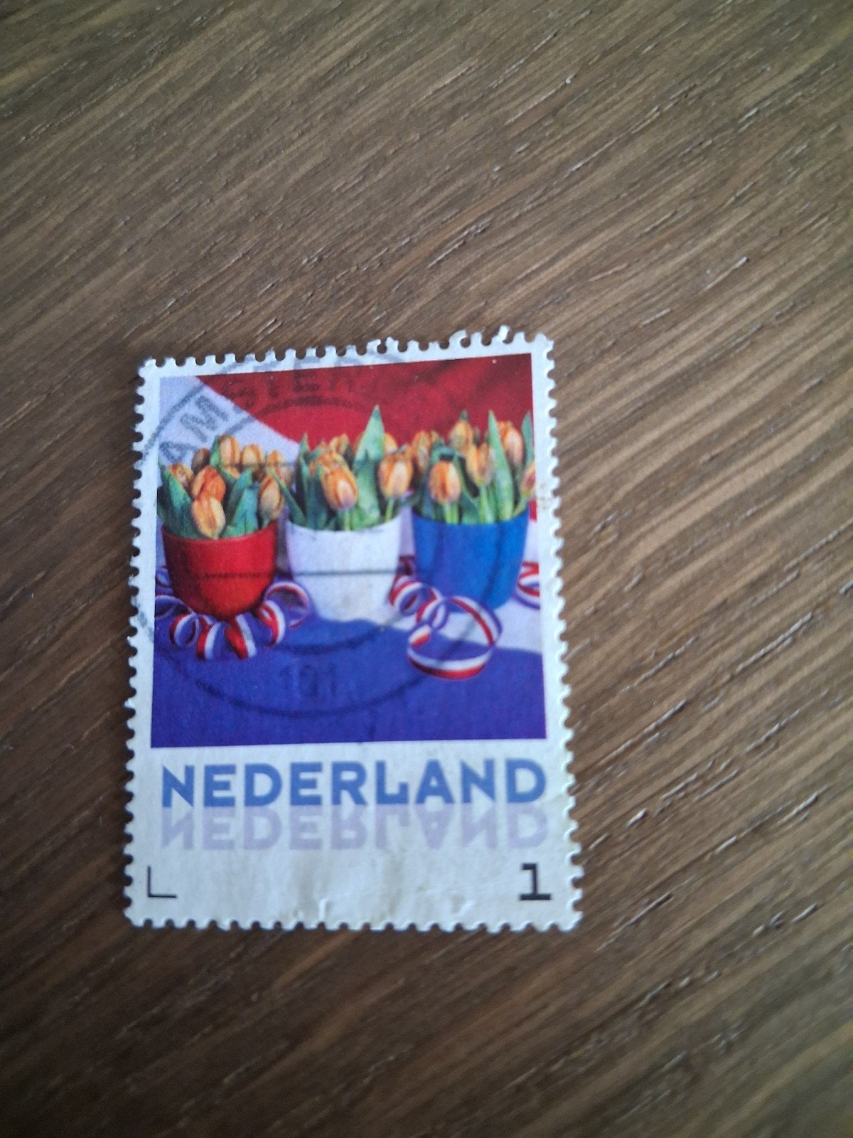 Persoonlijke zegel Hallmark 3 bakken tulpen, Postzegels en Munten, Verzenden, Na 1940, Gestempeld
