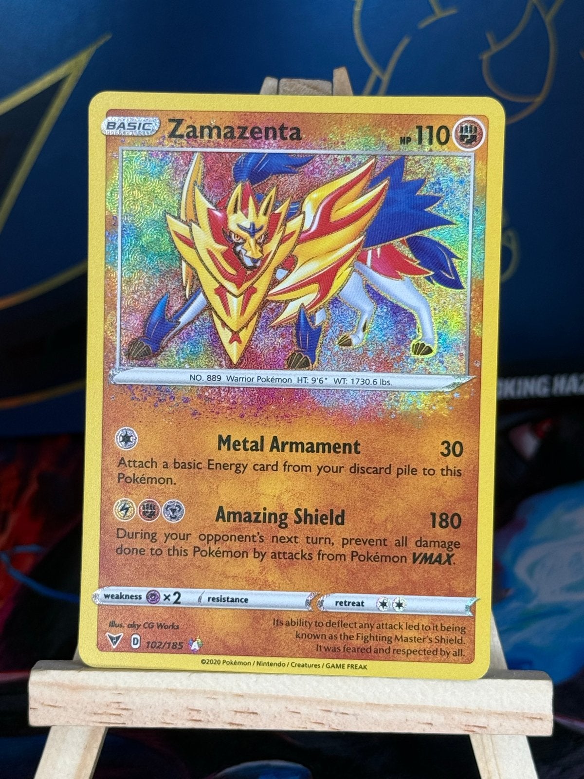 Zamazenta #102 | Pokemon Vivid Voltage, Hobby en Vrije tijd, Verzamelkaartspellen | Pokémon, Ophalen of Verzenden, Zo goed als nieuw