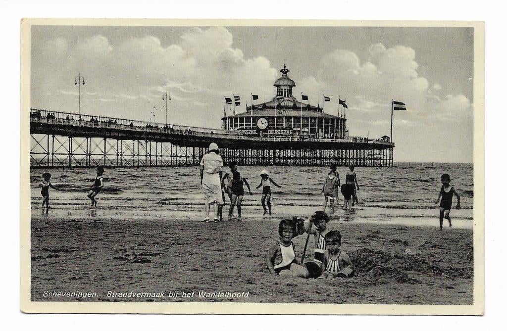 Scheveningen Strandvermaak bij Wandelhoofd, Ophalen of Verzenden, Voor 1920, Gelopen, Zuid-Holland
