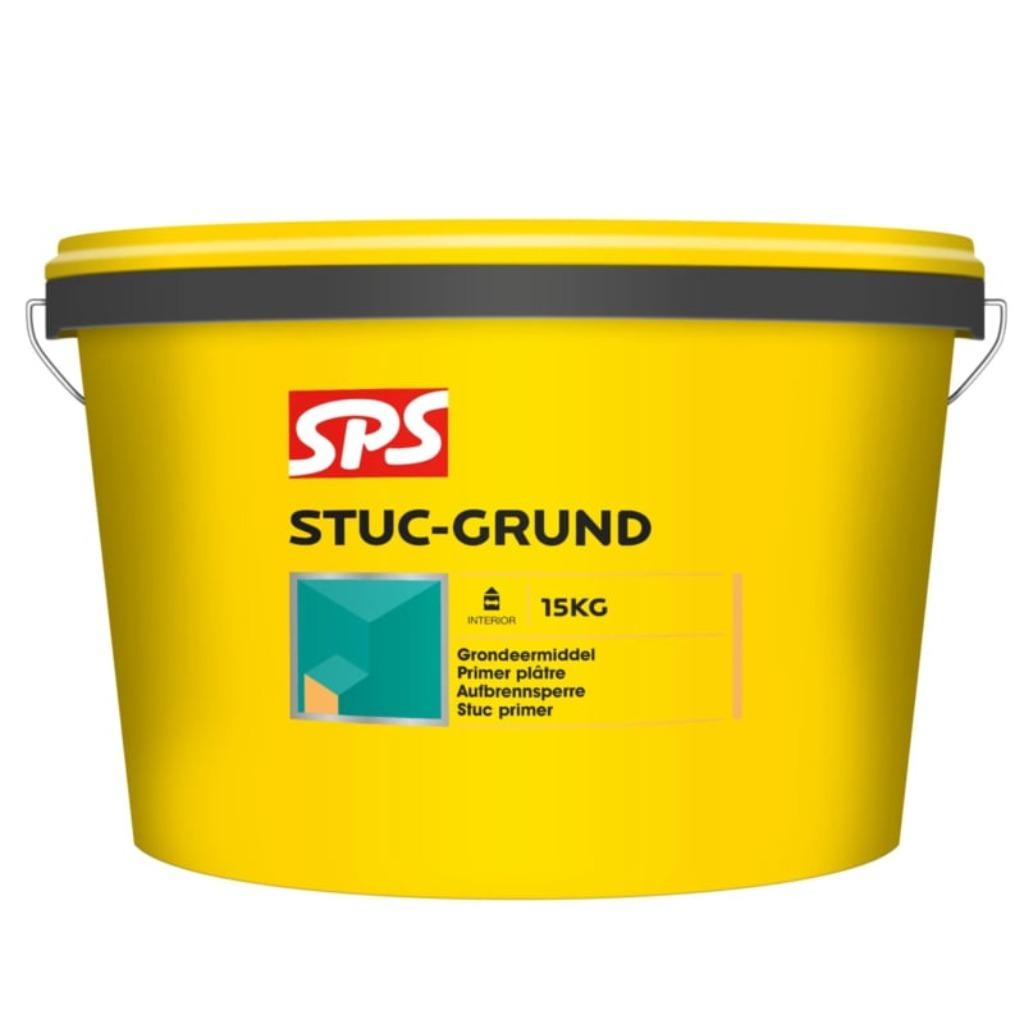 SPS Grondeermiddel 15KG Stuc-Grund Geel-Voorstrijk, Wit, Nieuw, Maximum, Verf