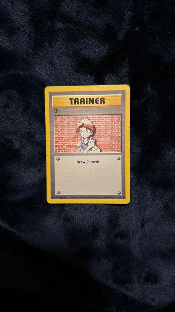Bill 91/102 Base Set Pokémonkaart, Ophalen of Verzenden, Gebruikt, Losse kaart