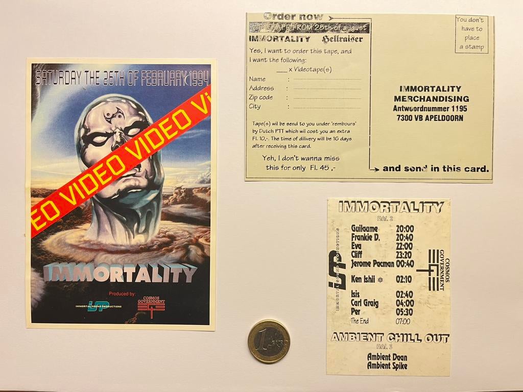 Hellraiser Immortality hardcore gabber flyers Thunderdome, Verzamelen, Ophalen of Verzenden, Zo goed als nieuw
