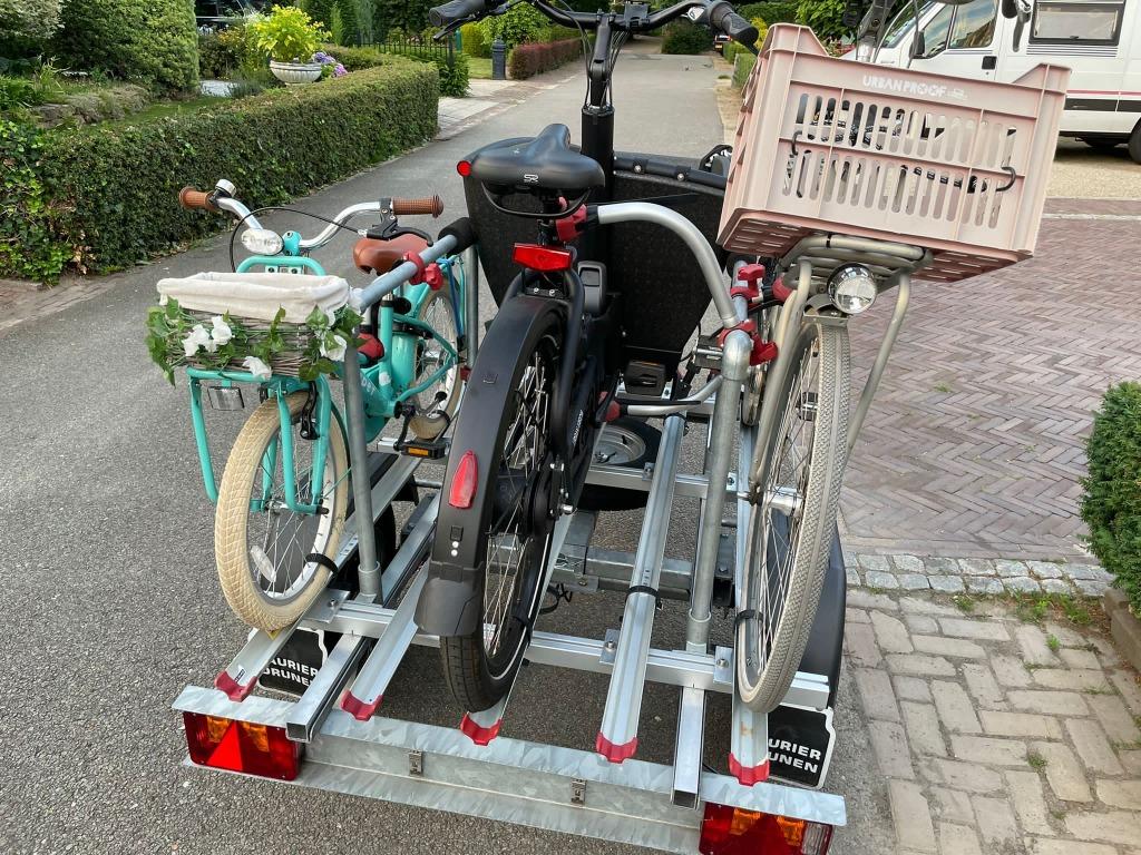 Bakfiets-aanhanger te huur! Urban Arrow, Lovens, Johnny Loco, Auto diversen, Ophalen of Verzenden, Zo goed als nieuw