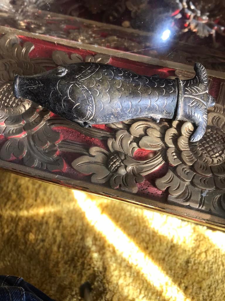 Brons Ottomaans Geweer poeder Gunpowder Antiek, Antiek en Kunst, Kunst | Niet-Westerse kunst, Ophalen of Verzenden