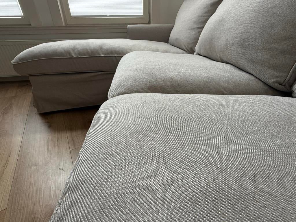 IKEA EKTORP 3-zitsbank met chaise longue, Kilanda lichtbeige, Huis en Inrichting, Banken | Bankstellen, Ophalen, 250 tot 300 cm