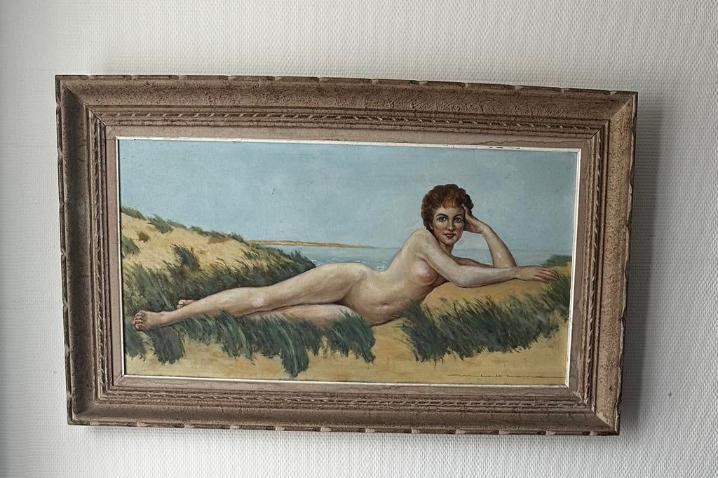Schilderij: naakte schoonheid, Antiek en Kunst, Ophalen