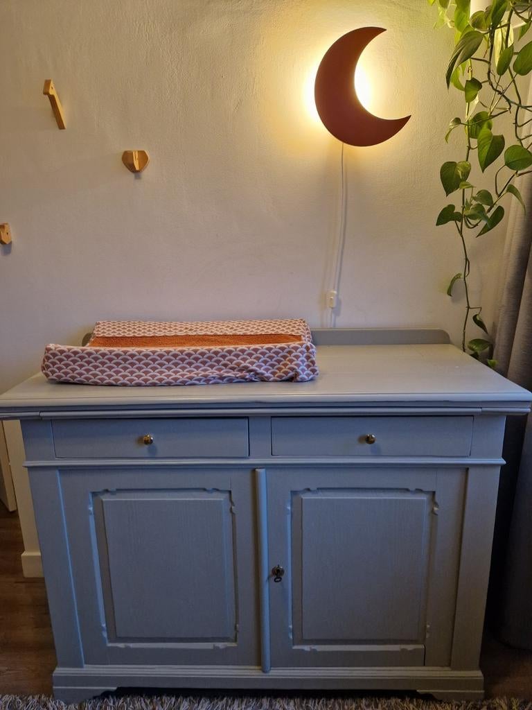 Vintage Massief Houten Commode, Ophalen, Gebruikt, 50 tot 70 cm, 100 cm of meer