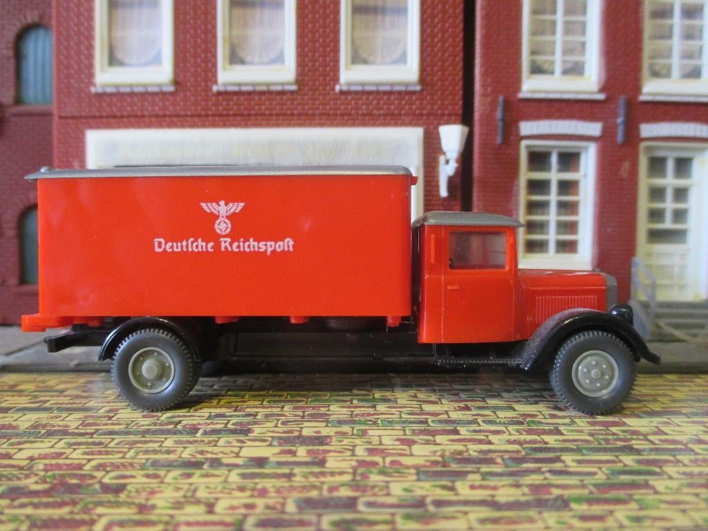 Mercedes Benz L2500 - Wiking Deutsche Reichspost 1e uitgave, Ophalen of Verzenden, Gebruikt, Bus of Vrachtwagen, Wiking