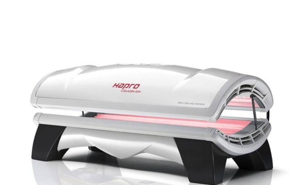 Hapro Zonnebank Collagen Sun 24 Pearl White, Witgoed en Apparatuur, Zonnebanken en Gezichtsbruiners, Ophalen of Verzenden, Nieuw