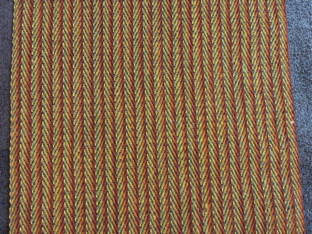 Kokosmat oranje / geel met visgraat - 102 cm breed - NIEUW, 100 tot 150 cm, Bruin, 200 cm of meer, Ophalen of Verzenden